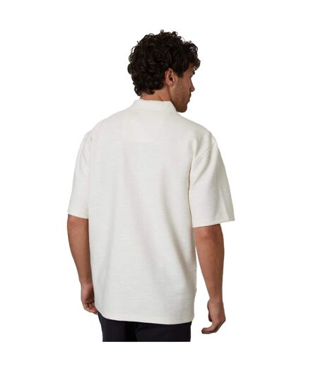 Mens Antti Relaxed Fit Short-sleeved Shirt Ecru Threadbare