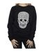 Disney Sweatshirt femme/femme avec tête de mort Clochette (Noir) - UTBI40863-3