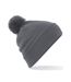 Bonnet Pom Pom Original Gris Foncé Beechfield-1