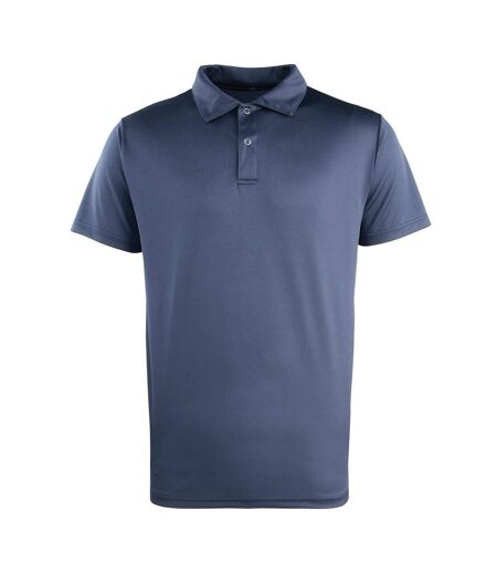 Unisex Adult Coolchecker Pique Polo Shirt Navy Premier
