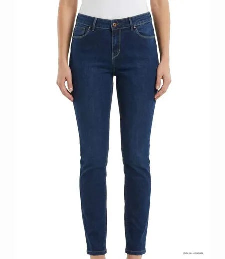 Jean Femme Tissu Stretch Louna1 Bleu Stone Used (Mayflower)