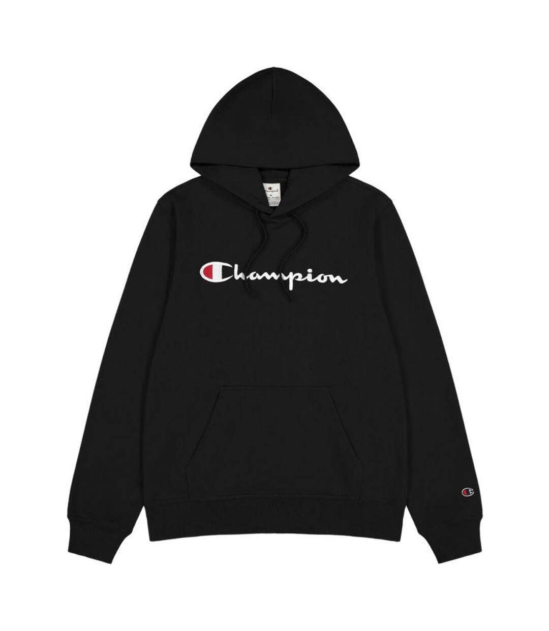 Sweat À Capuche Motif/style Logo Brodé Homme Noir Champion-2