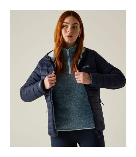 Doudoune Matelassée Et Unie À Capuche Marizion Femme Bleu Marine Bleu Ciel Regatta