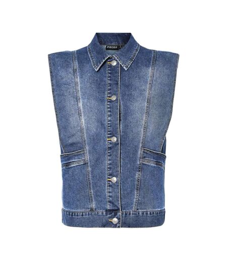 Veste en jean bleu femme pieces femma