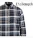 CHALLENGER BAKOU — Chemise à carreaux manches longues flanelle noir & beige : le confort doux et intemporel-3