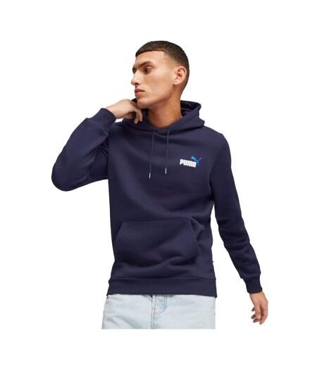 Sweat À Capuche Style Petit Logo Ess+ Col Homme Bleu Marine Puma