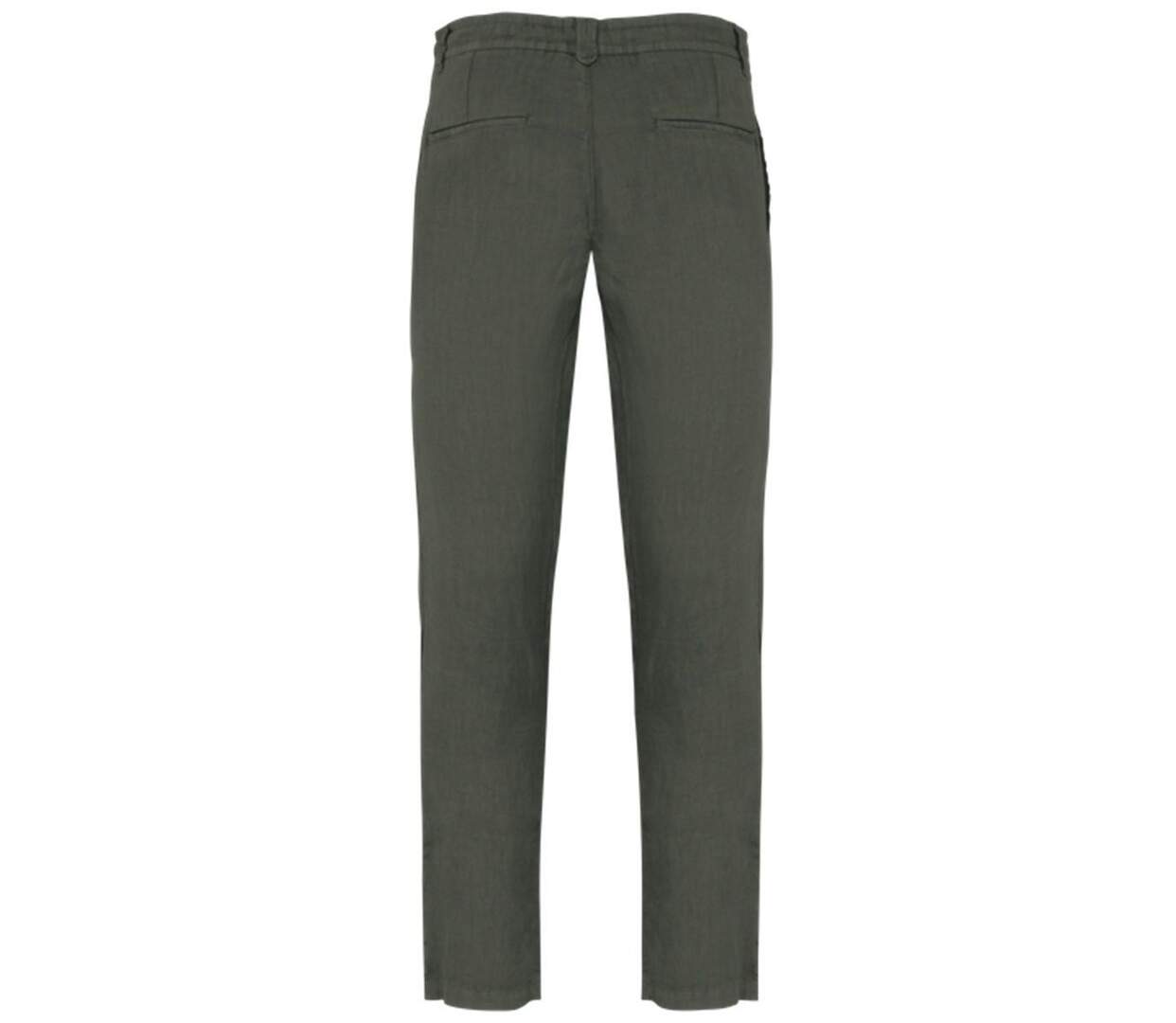 Pantalon en lin - Homme - PATS732 - vert kaki-3