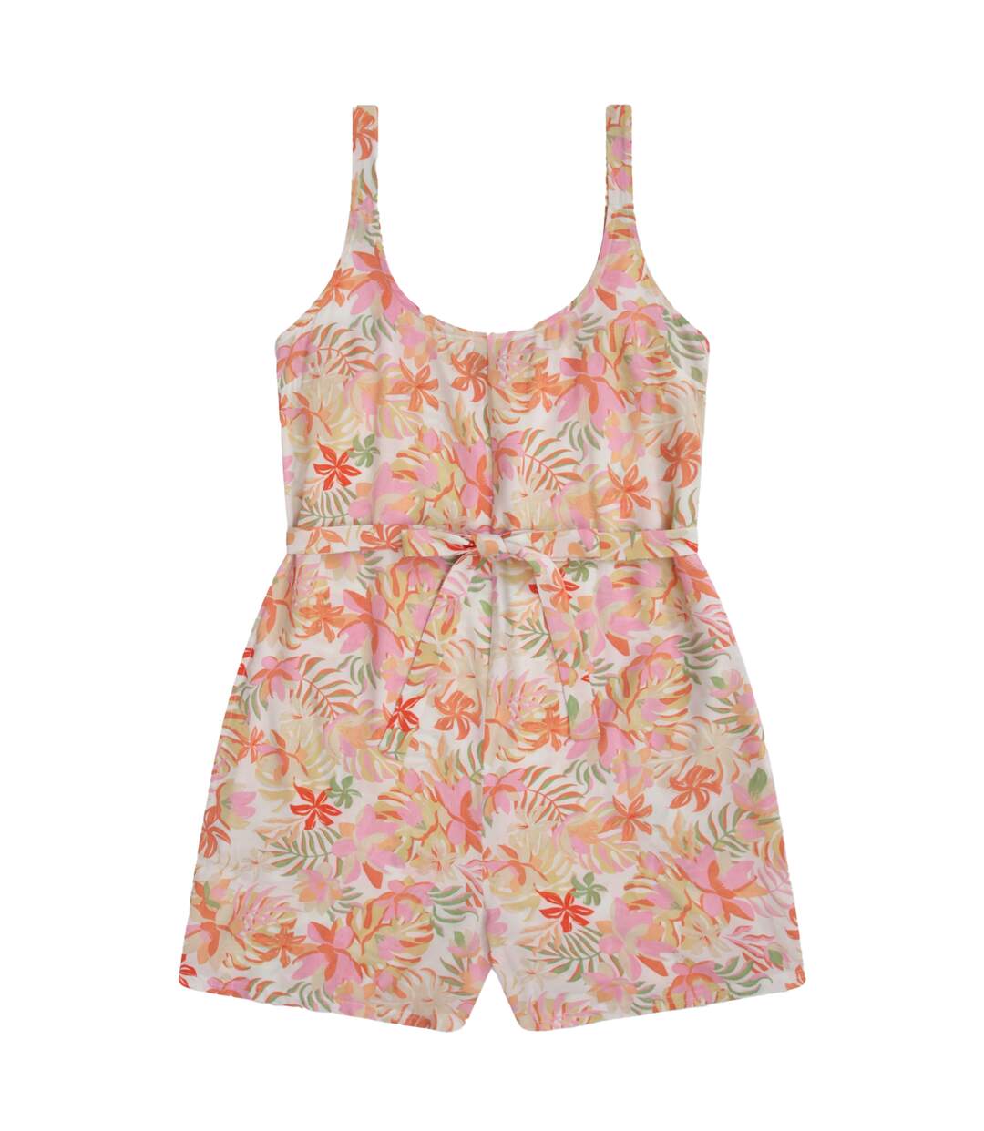 Combishort Flora Femme Blanc Cassé Animal-3