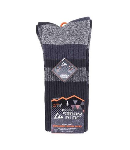 3 Pack Ladies Anti Blister Cotton Hiking Socks with Padded Sole