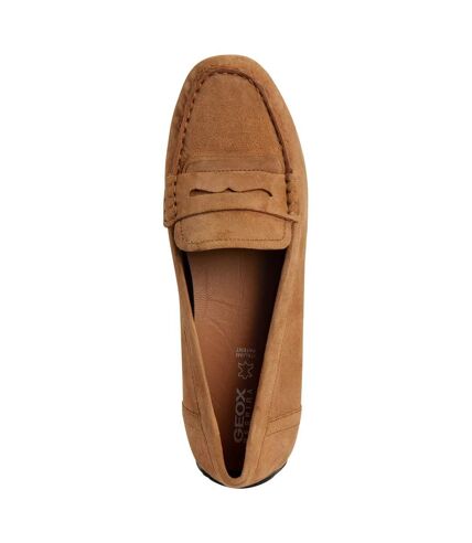 Womens/ladies kosmopolis suede moccasins camel Geox