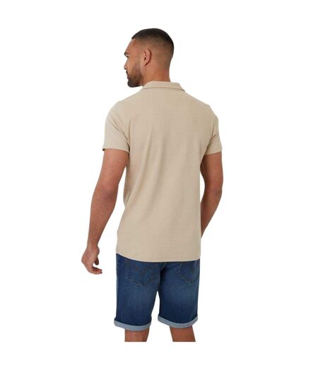 Polo Kirkby Homme Beige Gris Threadbare