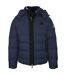 Doudoune Matelassée Motif/style Circulaire Homme Bleu Marine Plein Sport-1
