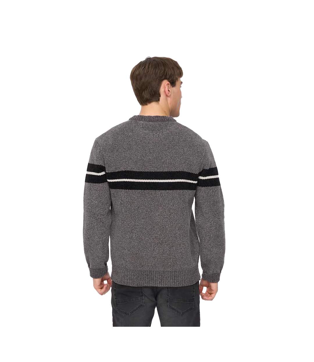 Pull Roundall Homme Gris Chiné Crosshatch-3