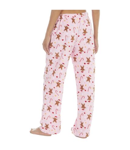Slumber Party Womens/Ladies Christmas Gingerbread Pajama Bottoms (Pink)