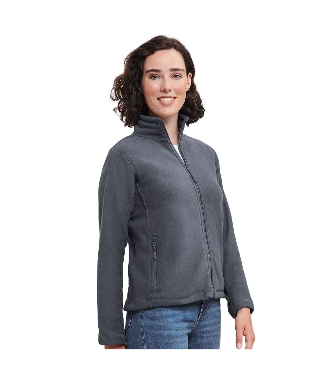 Womens/ladies outdoor fleece jacket convoy grey Russell