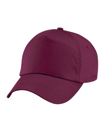 Childrens/kids original 5 panel cap burgundy Beechfield