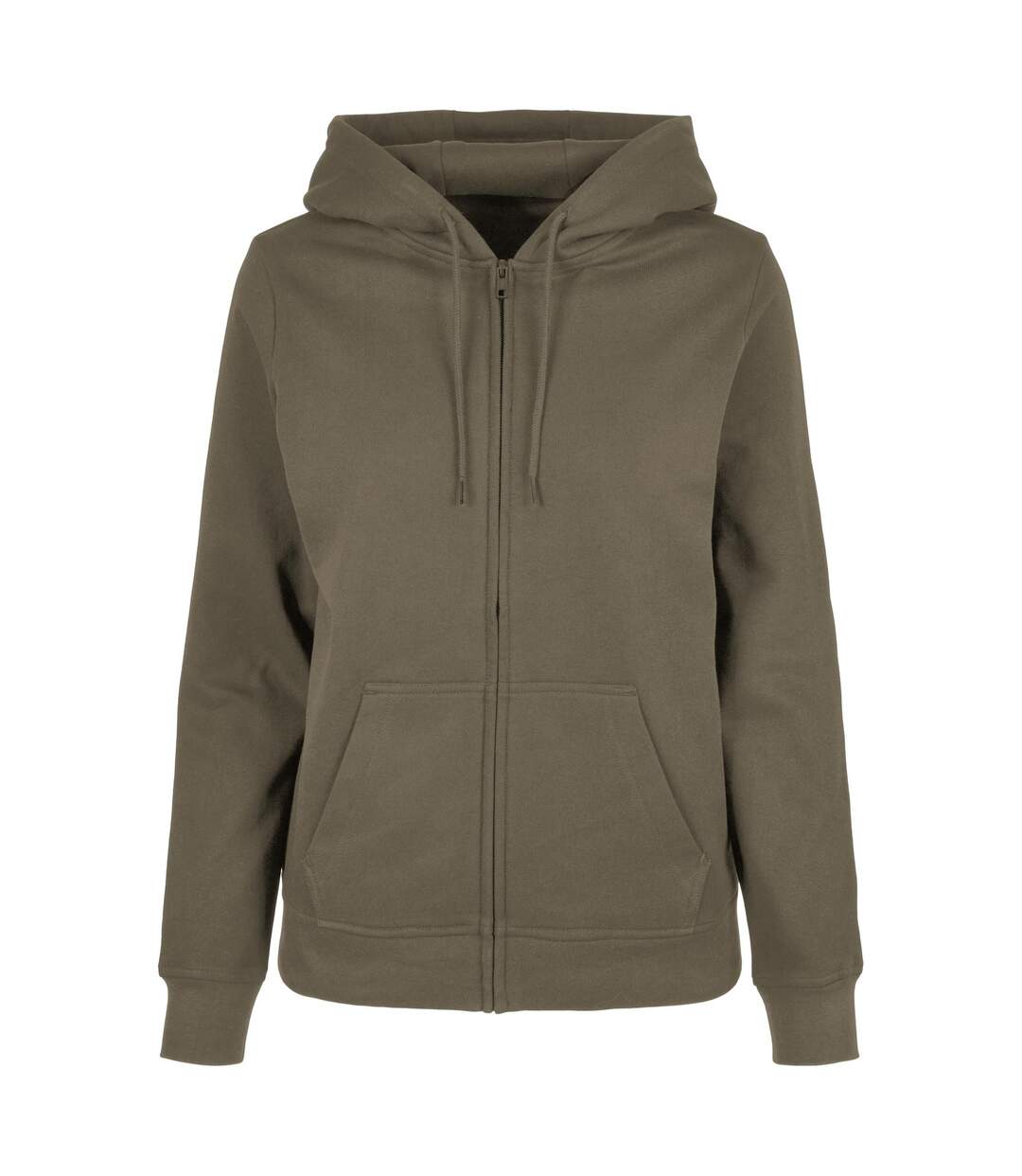 Veste À Capuche Basic Femme Olive Build Your Brand-1