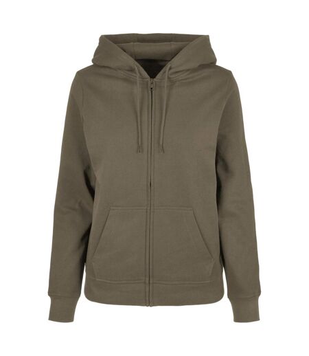Veste À Capuche Basic Femme Olive Build Your Brand