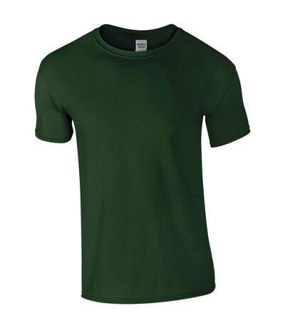 Mens softstyle ringspun t-shirt forest green Gildan