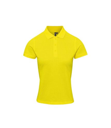 Premier Womens/Ladies Coolchecker Plus Polo Shirt (Yellow)