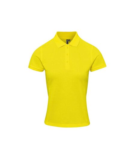 Premier Womens/Ladies Coolchecker Plus Polo Shirt (Yellow) - UTPC6467