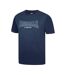 Mens Geometric Logo T-shirt Blue Lonsdale-3