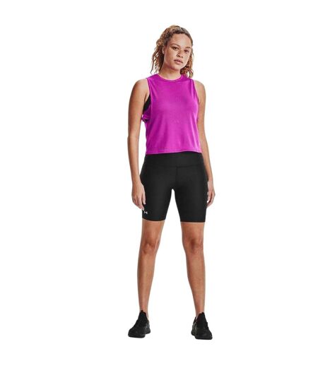 Womens/ladies Heatgear Biker Shorts Black Under Armour