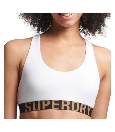 Brassière Blanche Femme Superdry Large Logo Hipster - L