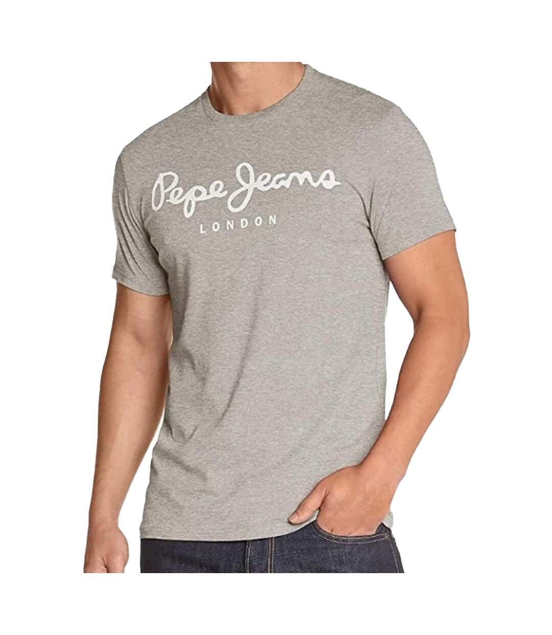 T-shirt Gris Homme Pepe Jeans Original Stretch N - L-1