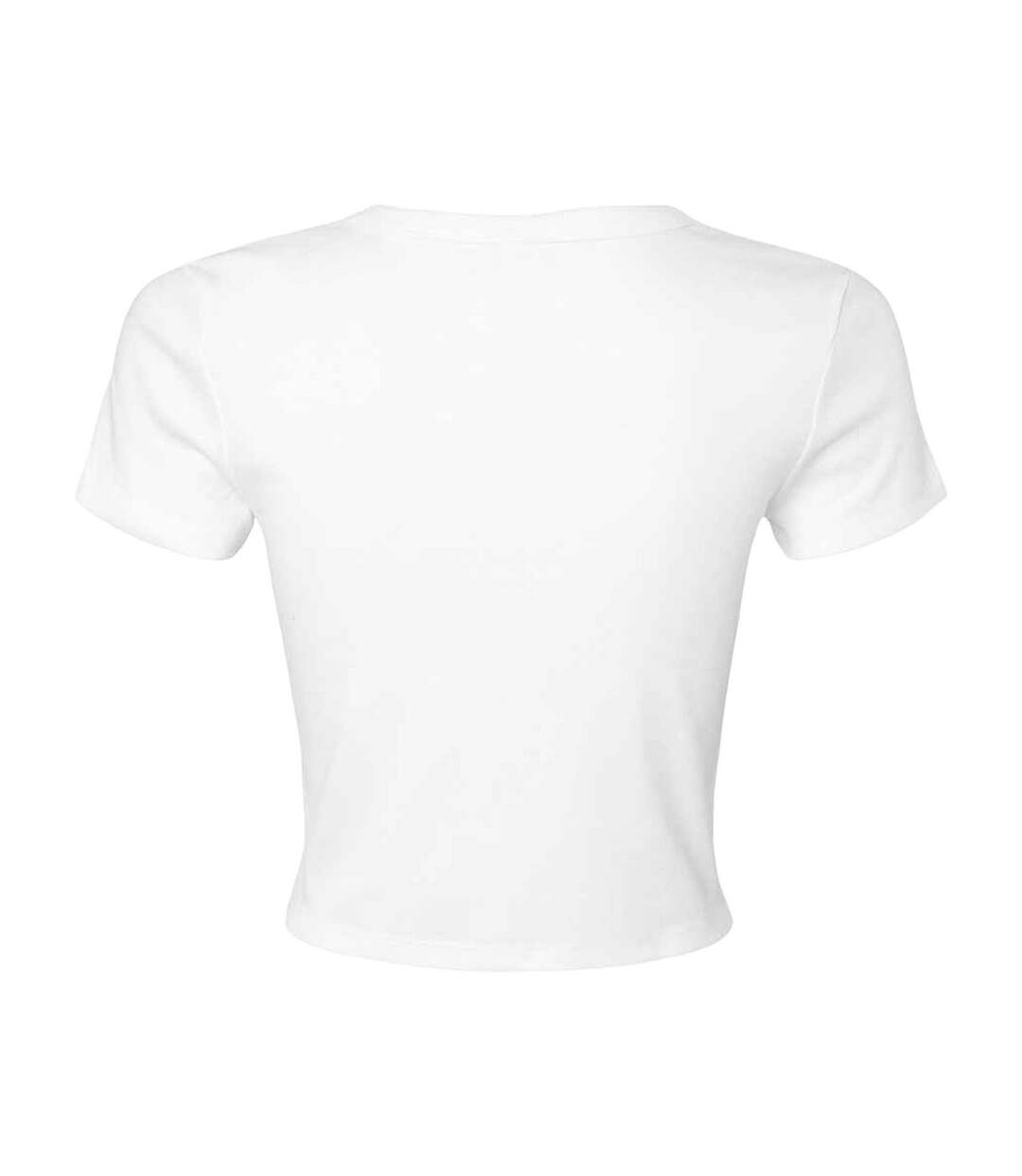 Womens/ladies Crop Top Solid White Bella + Canvas-2