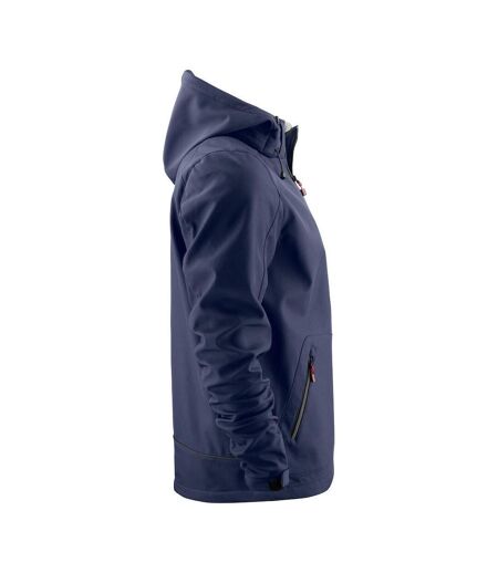 Mens Karting Soft Shell Jacket Navy Printer