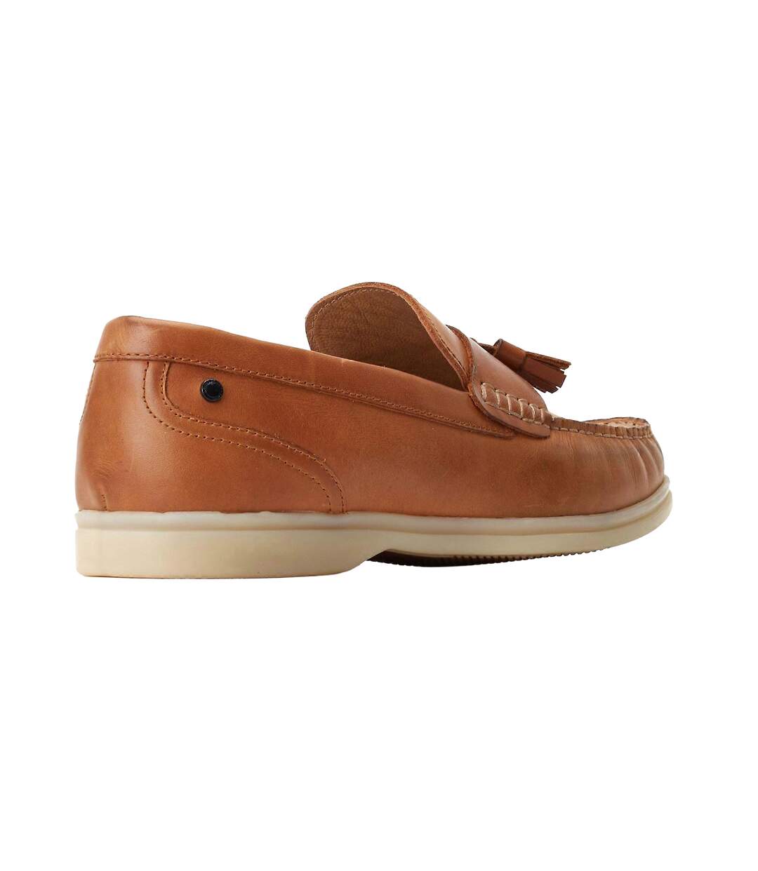 Mens bonito leather loafers burnt tan Base London-2