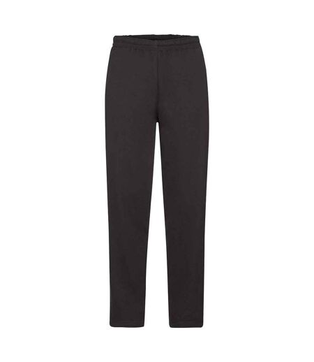 Mens Open Hem Jogging Bottoms Black Fruit Of The Loom