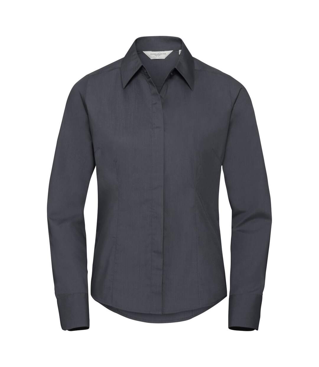 Chemisier Manches Longues Femme Gris Foncé Russell Collection-1