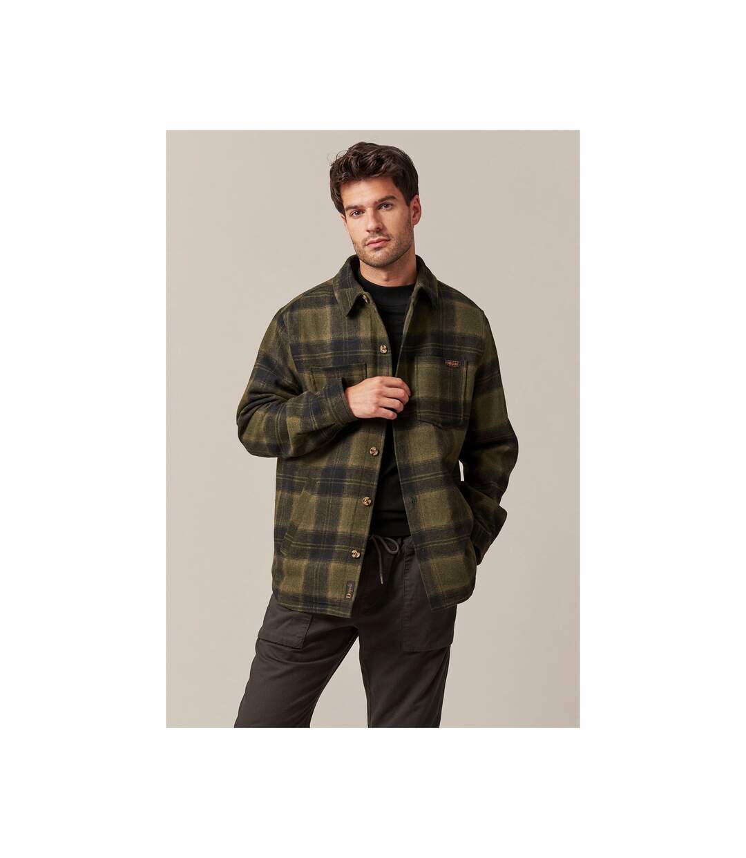 Veste surchemise à carreaux pour homme et imitation fourrure WARREN