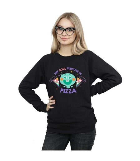 Disney Womens/Ladies Soul 22 Soul Purpose Is Pizza Sweatshirt (Noir) - UTBI36461