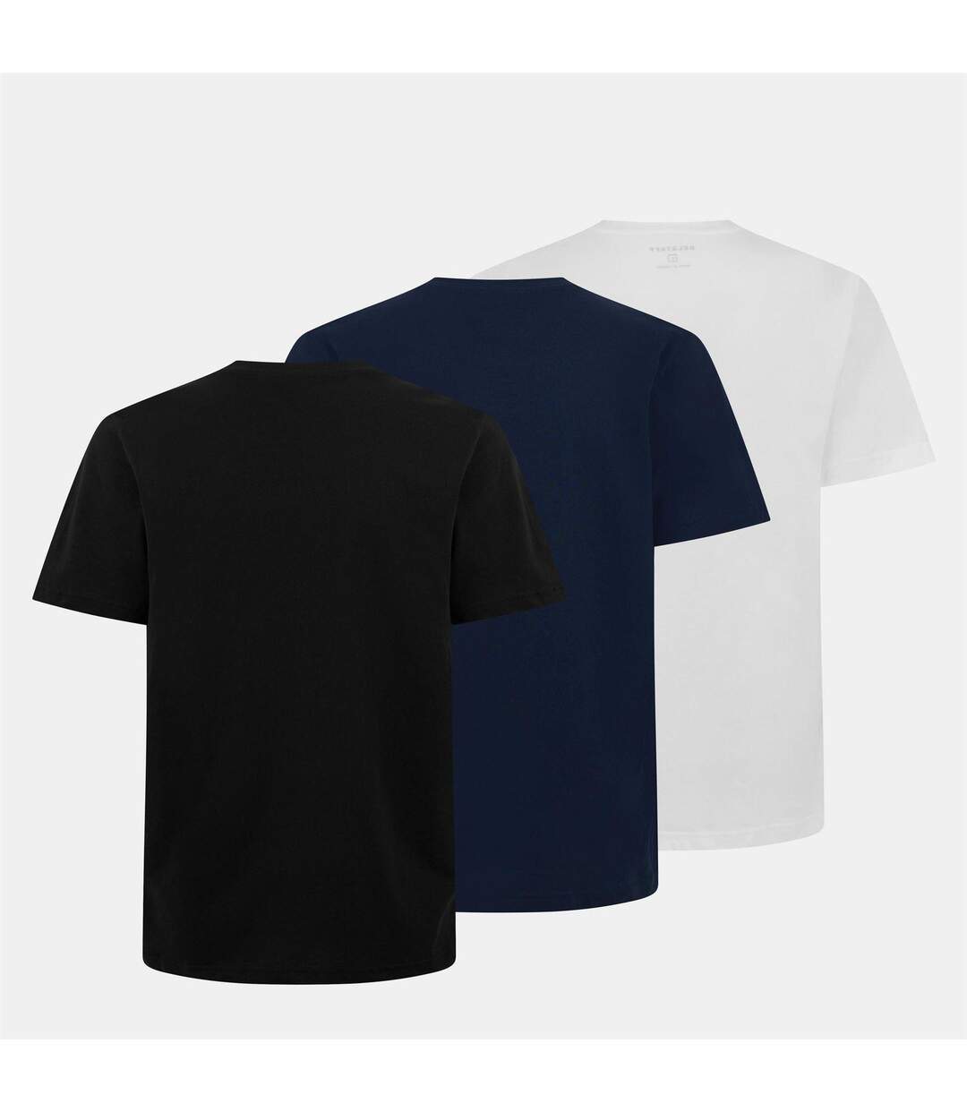 Pack Of 3  Mens Logo Cotton T-shirt  Black Ink White Belstaff-2