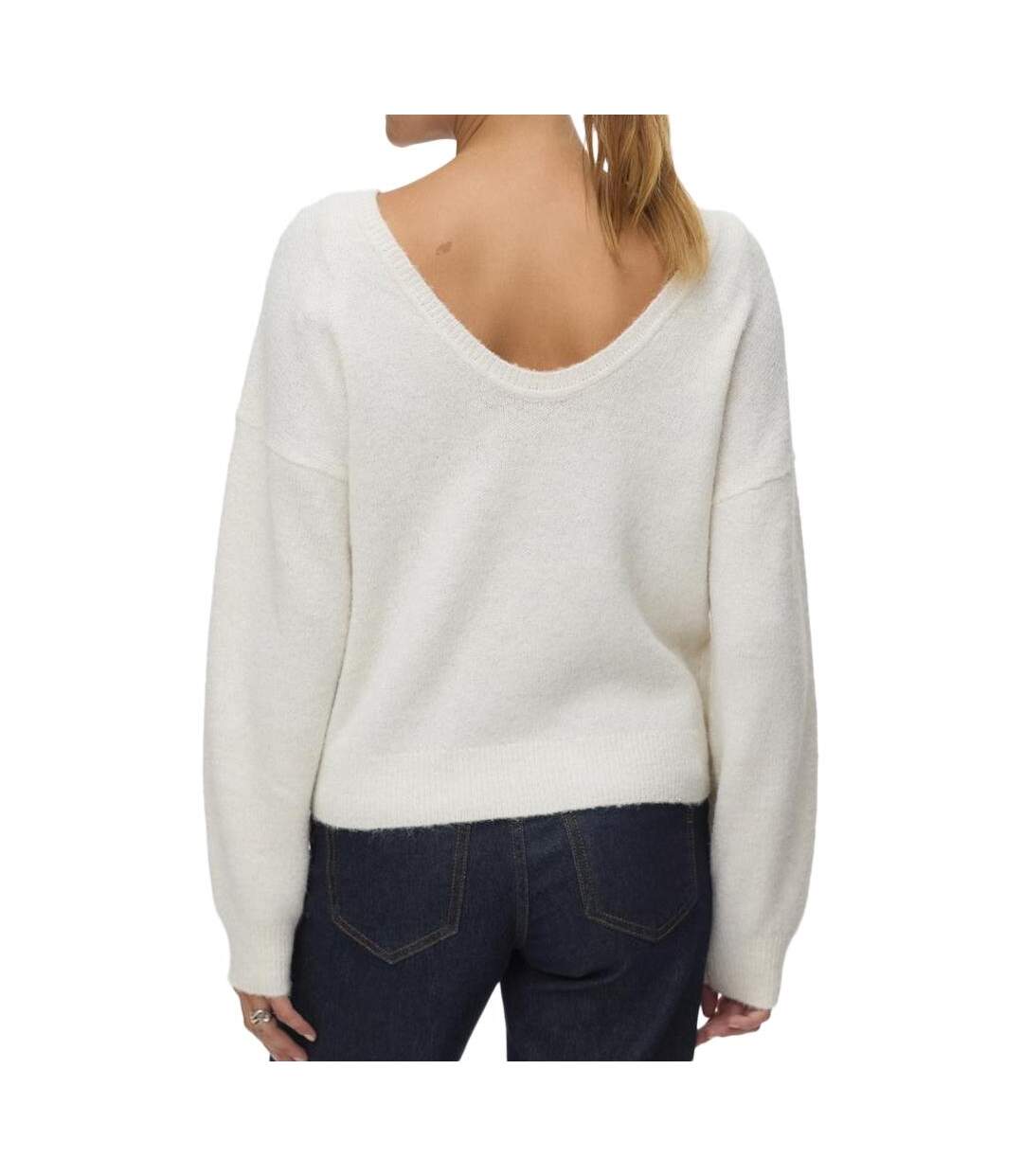 Pull blanc femme vero moda mellie-2