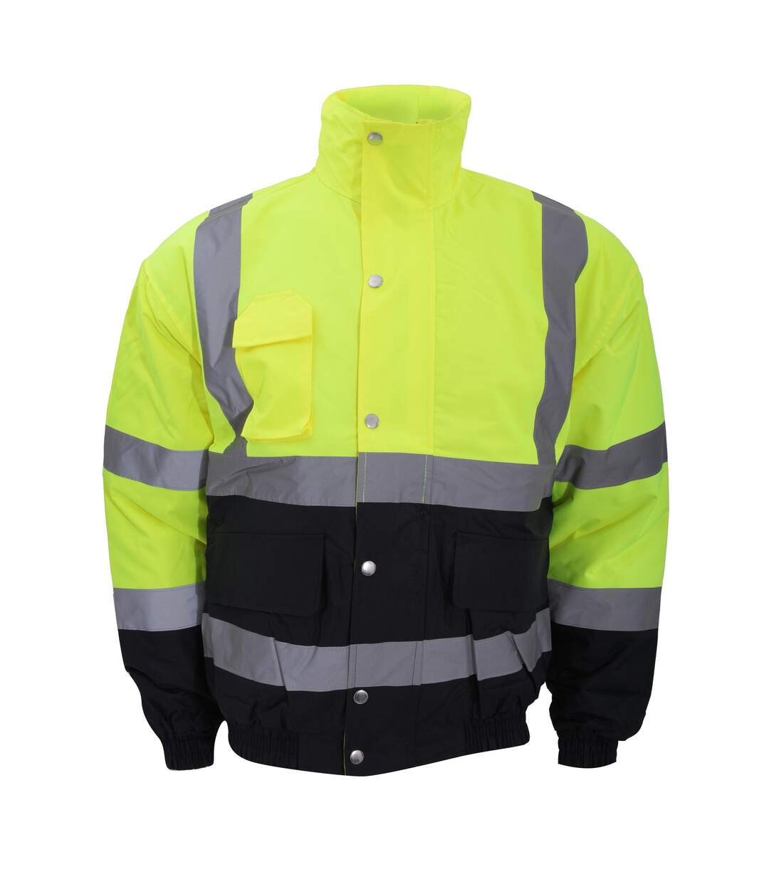 Veste haute visibilité unisexe jaune / bleu marine Yoko-1