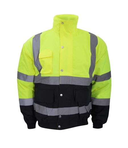 Veste haute visibilité unisexe jaune / bleu marine Yoko