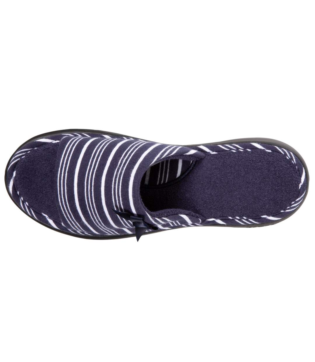 Isotoner Chaussons Mules ouvertes femme très confortables, en jersey bio-3