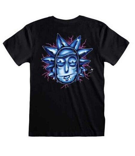 Rick And Morty Unisex Adult Chrome Effect T-Shirt (Black) - UTHE1269