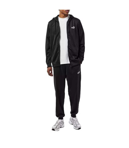 Mens Hooded Long-sleeved Tracksuit Set Black Puma
