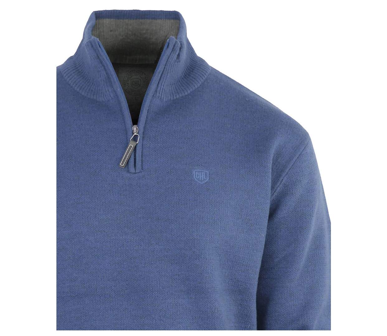 Pull camionneur col montant zippé avec laine PYLONE1-2