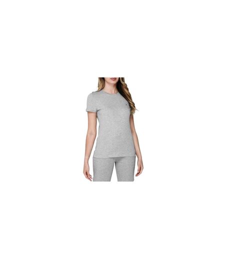 T-shirt Motif/style Logo Brodé Femme Gris Clair Chiné Tommy Hilfiger