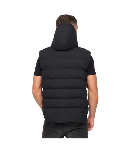 Doudoune Sans Manches Motif/style En Relief Kampleys Homme Noir Crosshatch