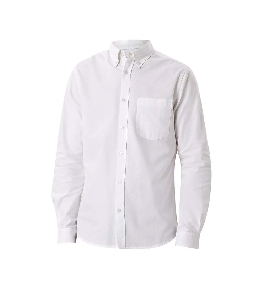 Mens Chest Pocket Long-sleeved Formal Shirt White Burton-2