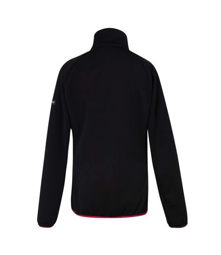 Regatta Womens/Ladies Ravenhill Full Zip Fleece Top (Black/Pink Potion) - UTRG9742