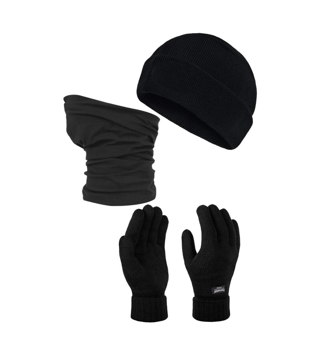 Ensemble bonnet, gants et snood homme taille unique noir Regatta