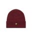 Mens logo beanie burgundy Lyle & Scott